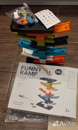 Автотрек с машинками Funny Ramp Happy baby