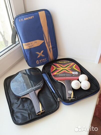 Набор для настольного тенниса, ракетки, мячи,чехол