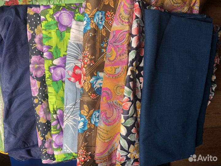 Отрез ткани и шторы СССР из сундука