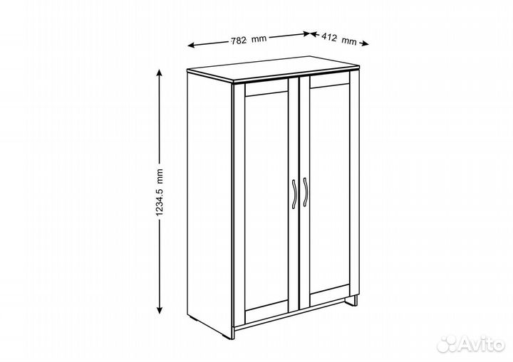 Шкаф-тумба Сириус 2 двери (3 цвета и 2 размера)