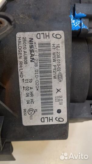 Фара (передняя) правая Nissan Primera P12, 2004