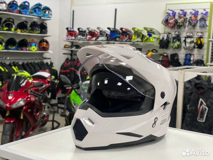 Шлем Мотард детский White