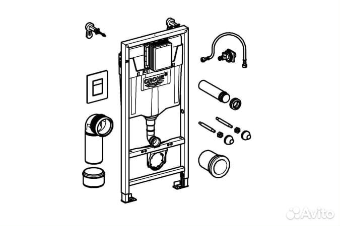 Система инсталляции grohe Rapid SL, комплект 3 в 1