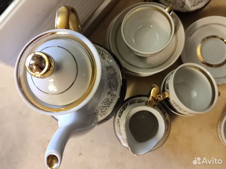 Сервиз кофейный кобальт винтаж раритет