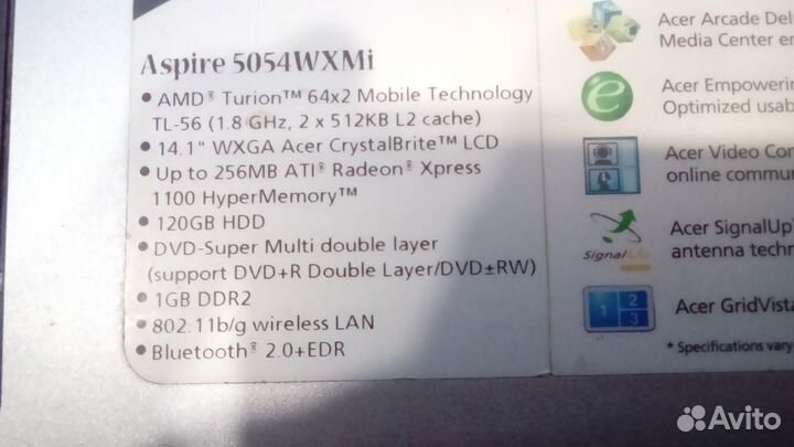Ноутбуки Acer Aspire и Extensa