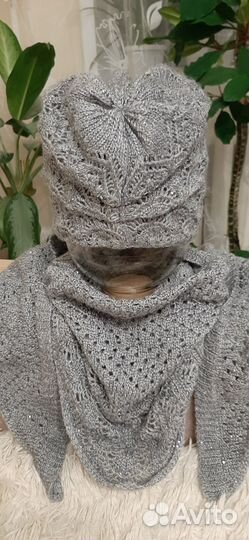 Шапка и шарф-косынка