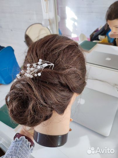 Голова манекен с натуральными волосами