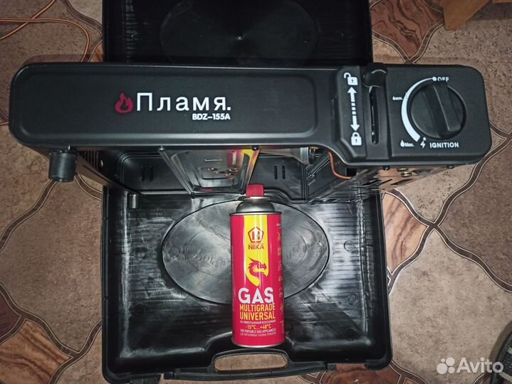 Плита газовая походная (новая) + газовый баллон