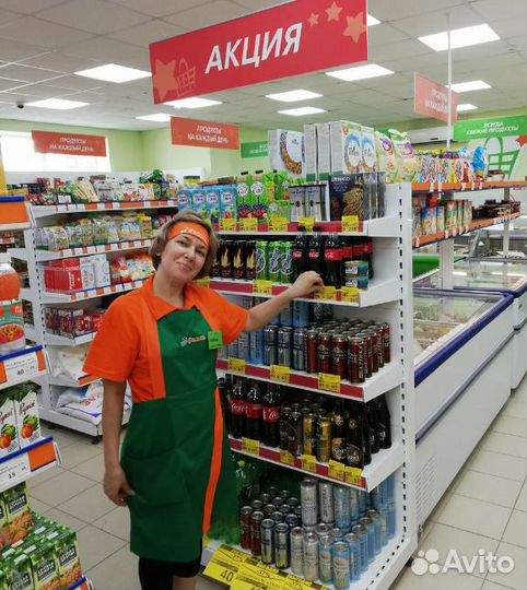 Продавец-кассир в магазин продуктов 