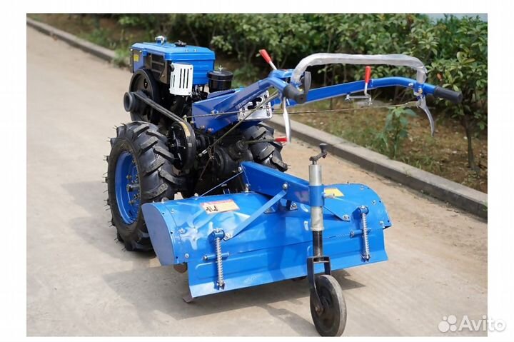 Мотоблок с водяным охлаждением +активная фреза