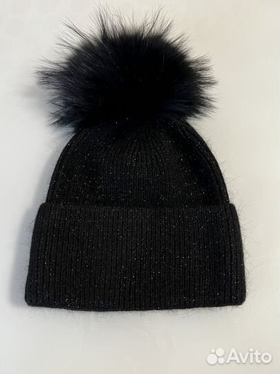 Шапки Новая с Ангорой натур бубон