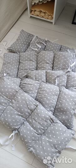 Бортики и кокон в детскую кроватку 120/60