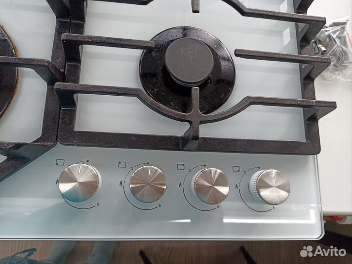 Газовая варочная панель 4 конфорки стекло бу