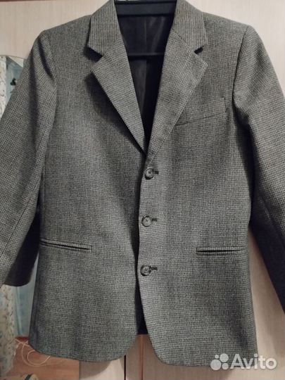 Пиджак школьный для мальчика 140
