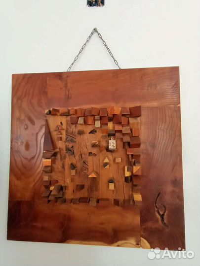 Картина панно из дерева 79х79