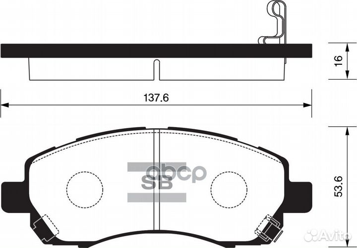 Колодки тормозные дисковые перед SP1228 Sangsin