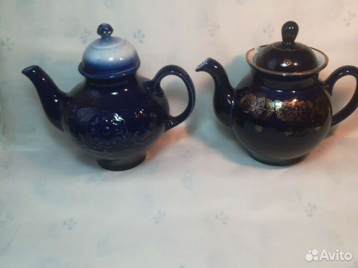 Чайники кобальт, молочники, предметы СССР