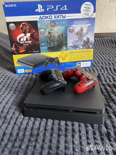 Sony PS4 slim 1tb с подпиской exstra на год
