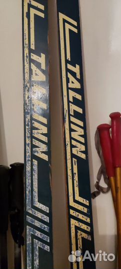 Лыжи деревянные беговые СССР и палки