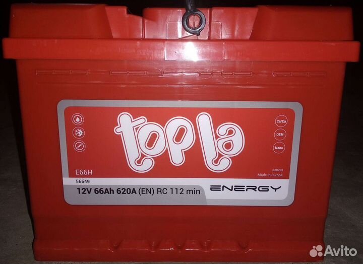 Акб 66 Ач Topla (Топла)