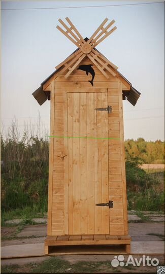 Дачный туалет деревянный HME564