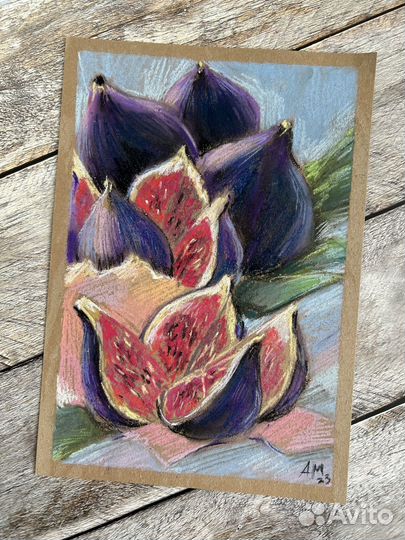 Картина пастелью «Инжир«