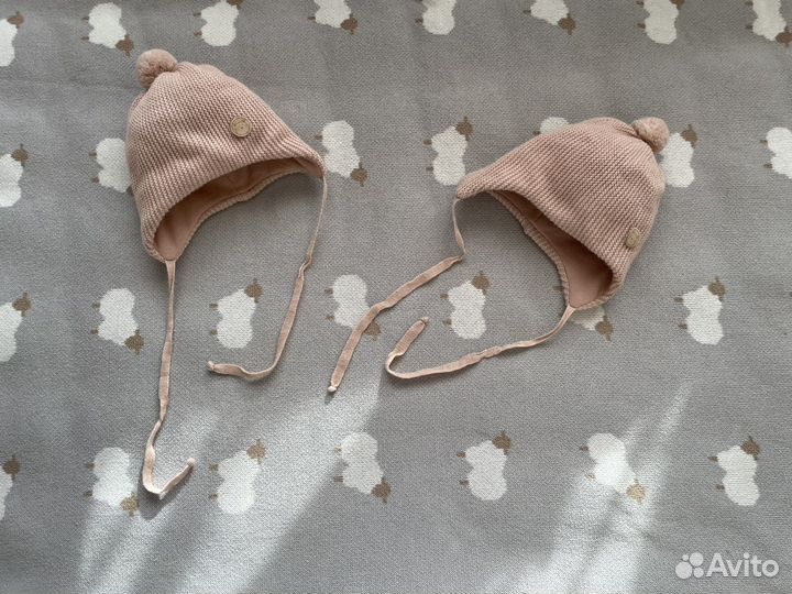 Детские шапки Babygo для двойни,размер 38-40