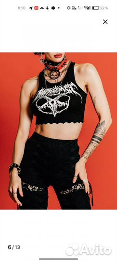 Топ женский готический y2k