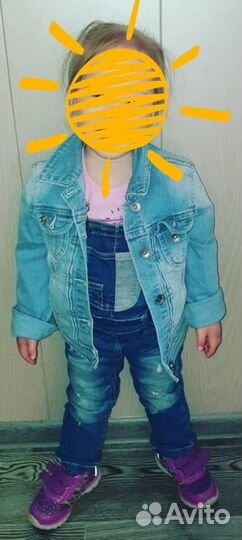 Джинсовый комбинезон 92 acoola