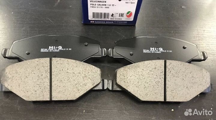 Колодки тормозные VW polo (RUS) 11/skoda fabia 11