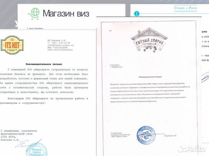 Упаковка франшизы / Гарантия по договору