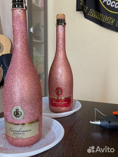 Свадебные украшение бутылок и семейного очага