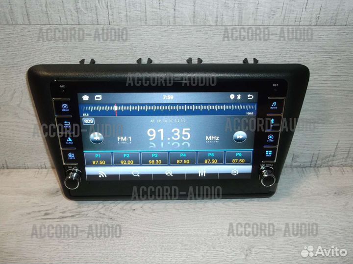 Магнитола Skoda Rapid Android с крутилками