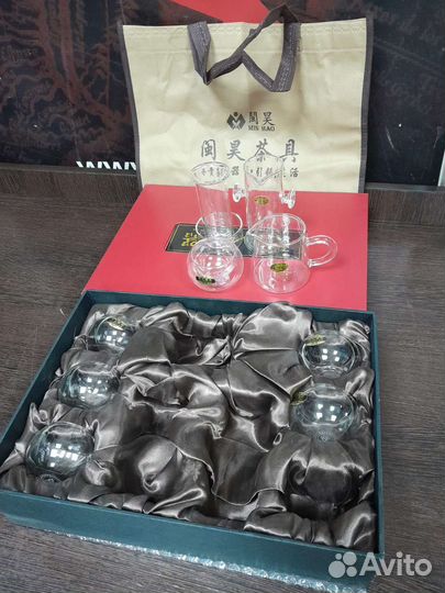 Китайский стеклянный набор для чайных церемоний