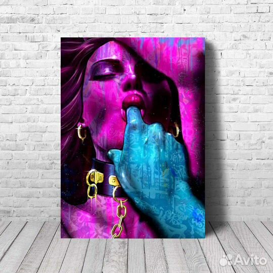 Картины из дерева, 50х70 см. секс, эротика, поп
