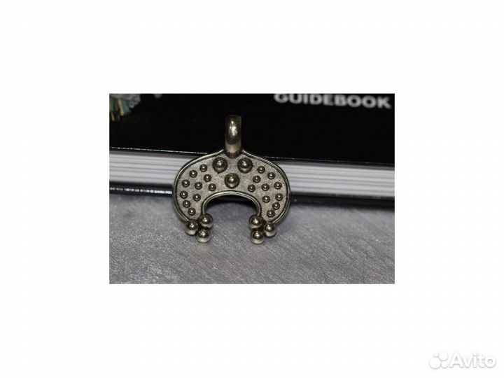 Оберег женский - Лунница, мельхиор