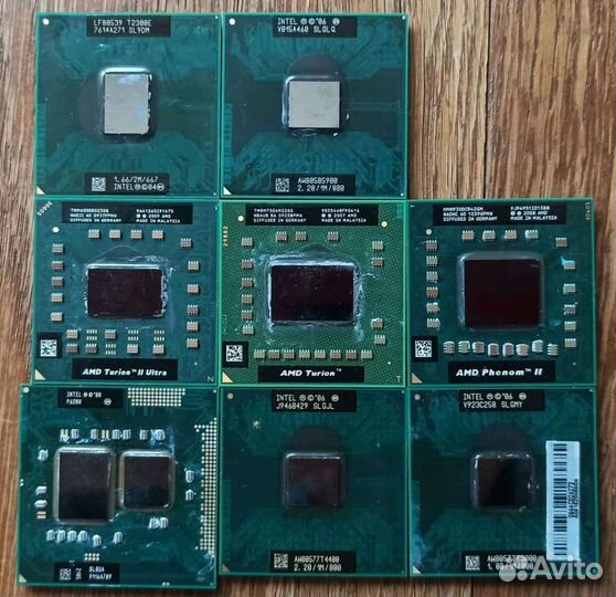 Процессоры на ноутбук