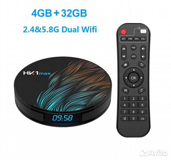 Смарт тв-приставка HK1 Max Android 9,0 4/32 Гб