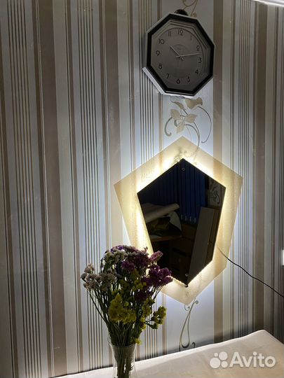 3D зеркало с подсветкой и датчиком включения :)