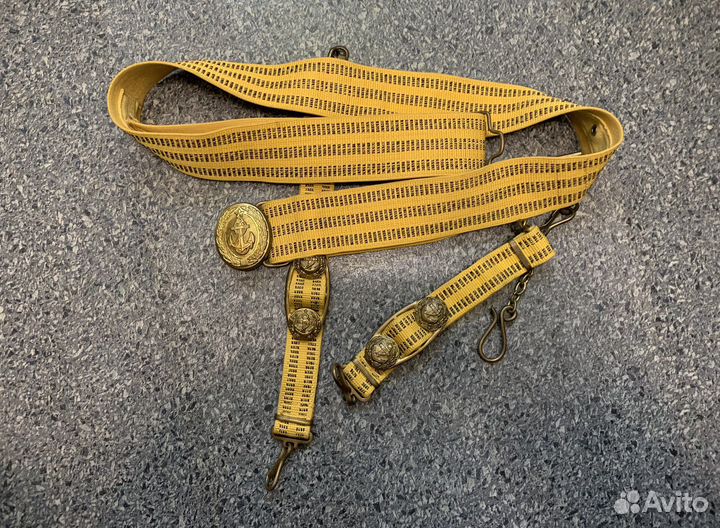 Парадный ремень вмф СССР с подвесом для кортика