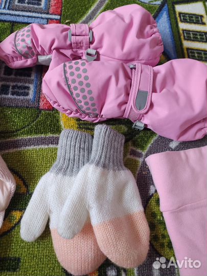 Шапка, шарф, перчатки на девочку 48-50