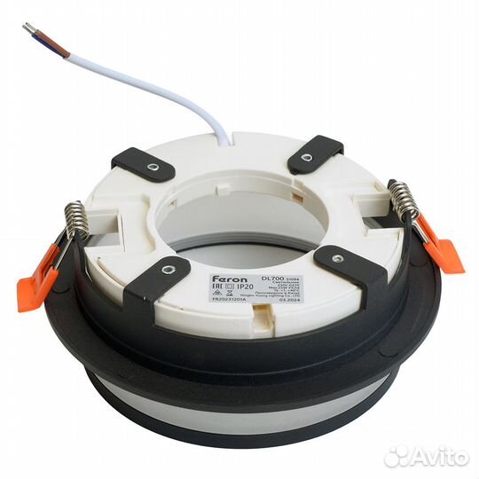 Светильник встраиваемый потолочный GX70 черный