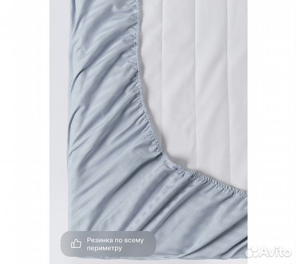 Простыня GoodNight Pure Страйп-сатин 160*200*35, с