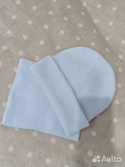 Шапка-бини с подворотом