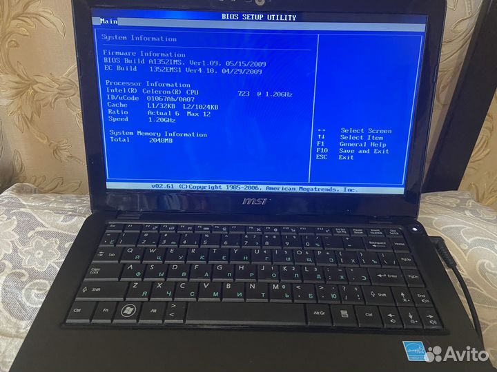 Ноутбук на запчасти