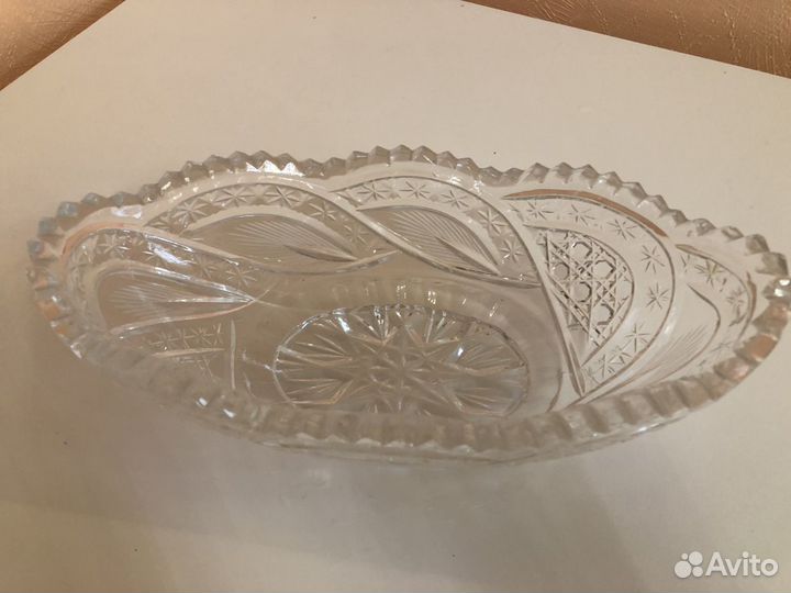 Хрустальная ваза салатница хрусталь