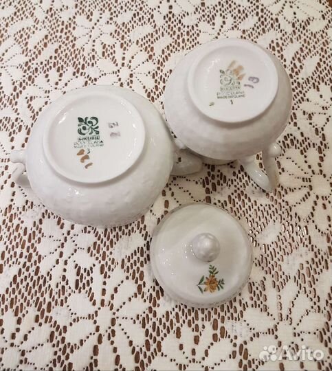 Фарфоровый молочник,сахарница Польша Кофейный серв