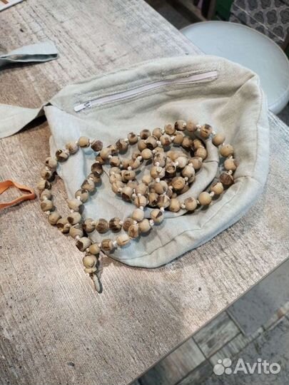 Оригинальные четки в льняном мешочке