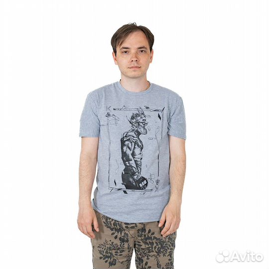 62670 Футболка Король серый