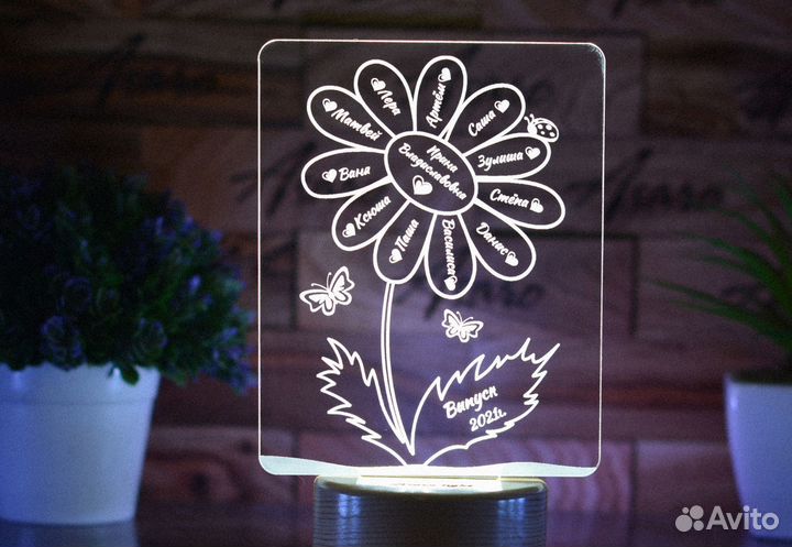 Именной светильник тренеру / учителю